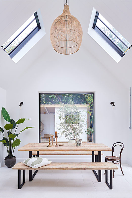 Dining room extension with doors to garden